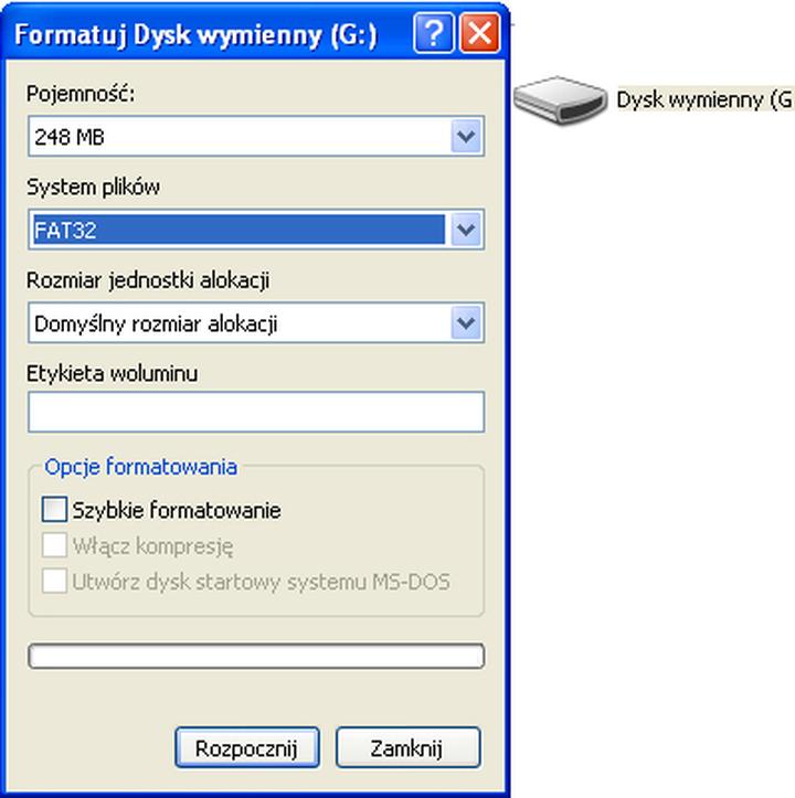 Bezpieczne formatowanie danych