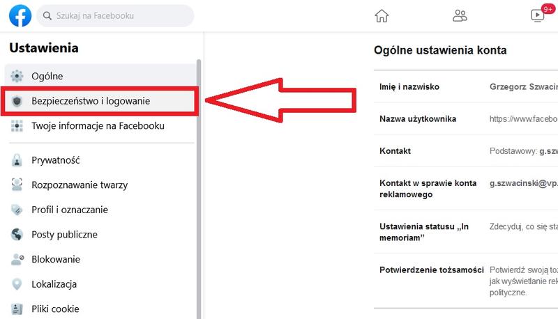 Bezpieczeństwo konta na Facebooku