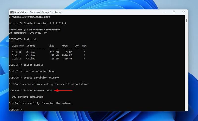 Podział pendrive na partycje