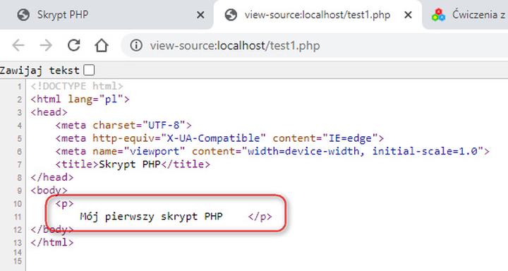 Integracja PHP i HTML