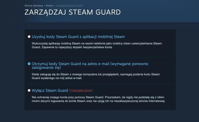 Przeniesienie Steam Guard na nowy telefon