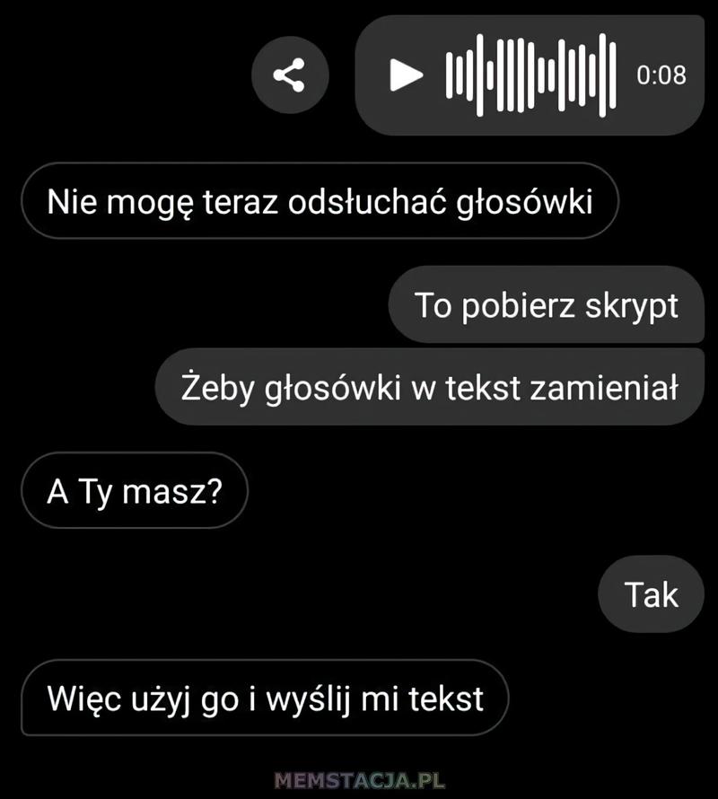 Krok po kroku pobieranie audio z Messengera