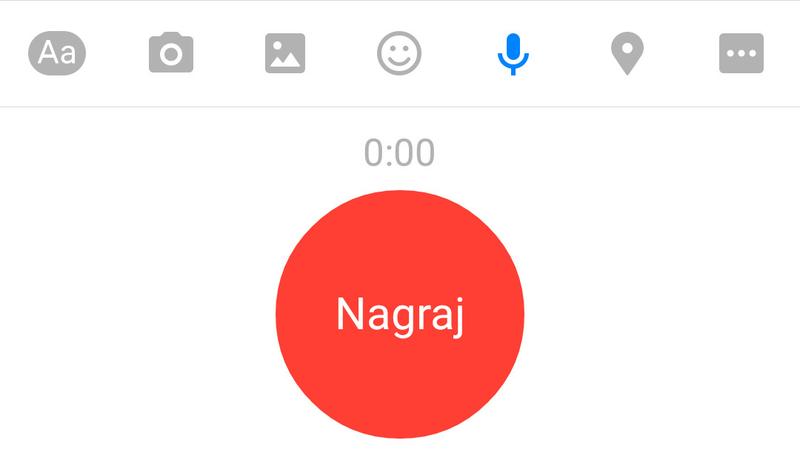 Pobieranie wiadomości głosowych z Messengera